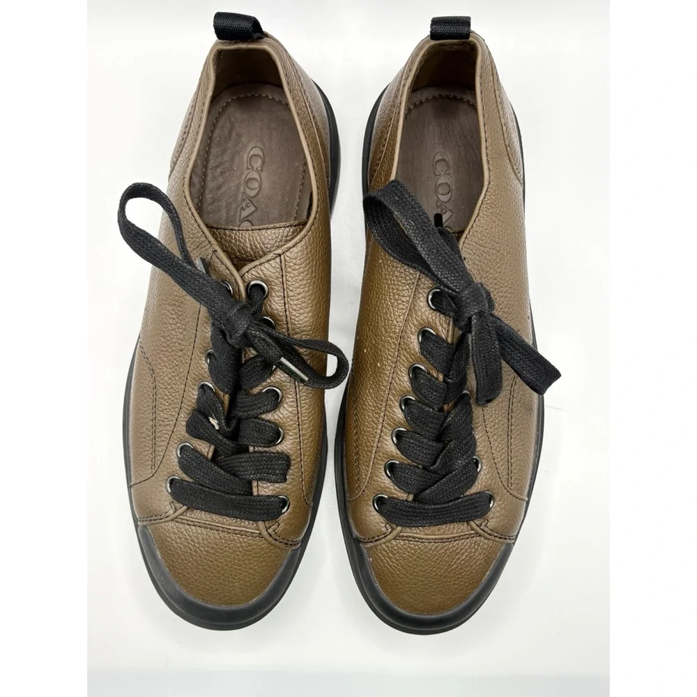 Coach Authentic Mens‎ Brown Leather Sneakers
